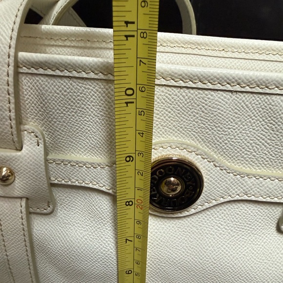 Dooney & Bourke Logo Lock Tote Bag in White - Picture 8 of 15